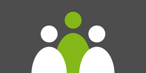 News-Icon Personengruppe Drei Personenicons auf grauem Hintergrund